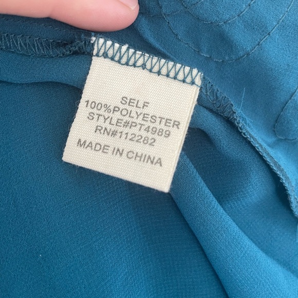 Chandigarh & Lia Teal Green Textured Tank Top - Picture 6 of 7